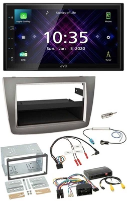 JVC DAB 2DIN Lenkrad Bluetooth USB Autoradio für Alfa Romeo Mito silber 14-18 In - Bild 1 von 4