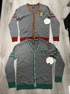 Wizarding World Of Harry Potter Medium Cardigan Sweater Gryffindor And Slytherin - Picture 1 of 12