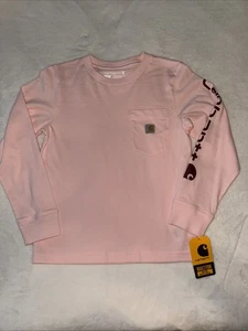 Carhartt Long Sleeve Shirt Pink New Kids (2) - Picture 1 of 9