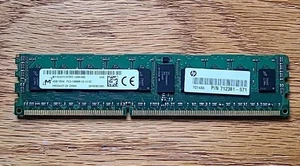 HP 4GB SERVER RAM, 1RX4, PC3-14900R, MT18JSF51272PZ-1G9K1HG. FAST SHIP - Picture 1 of 3