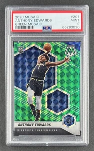Anthony Edwards 2020 Panini Mosaic Green RC #201 PSA 9 MINT - ROOKIE - Picture 1 of 2