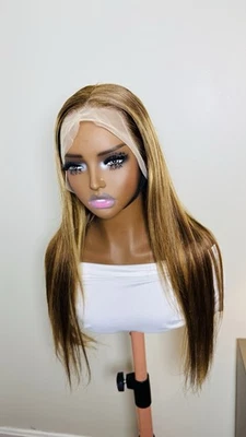 Full Lace Human Hair Wig Silky Straight 160 Density 22inches - Image 1 of 4