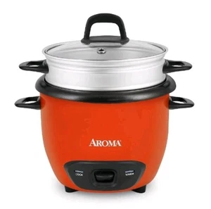AROMA 6-Cup (Cooked) / 1.5Qt. Rice Cooker Orange - Picture 1 of 4