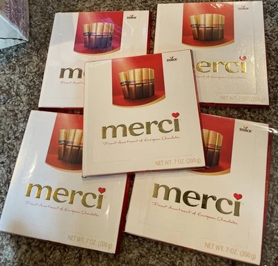 Merci Finest Assortment of European Chocolates - 7 oz Each 5 Boxes - Image 1 of 4