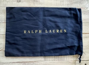 Ralph Lauren Shoe Bag Dust Bag Drawstring Storage Bag Navy Blue - Picture 1 of 5