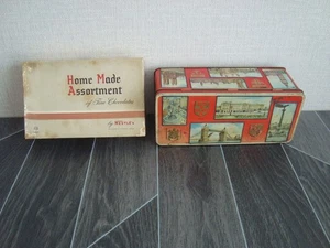 Vintage Jacob & Co Metall Keksdose und Pappnesteln Schokoladenschachtel - Bild 1 von 6