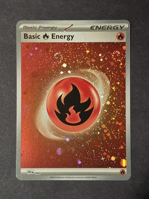 HD Variant 151 Holo 3 Swirls Fire Energy SVE 002 SV 2023 151 Pokemon - Image 1 of 4