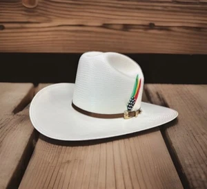 Men's Fine Natural Cowboy Straw Hat 1500X Allen -1922 - Picture 1 of 5