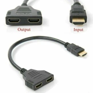 Adaptador de cable HDMI 4K macho a doble hembra convertidor 2.0 1 en 2 salidas divisor Y - Imagen 1 de 6