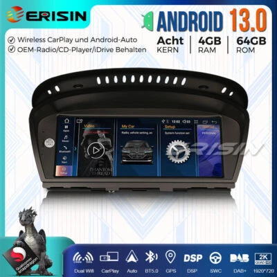 DAB+Android 13 Autoradio GPS CarPlay 64G BMW E90 E91 E92 E93 E60 E61 E63 E64 CIC - Bild 1 von 4
