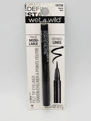 Wet n Wild Proline Felt Tip Eyeliner Defined Lines #875B Black Noir * 875 New * - Image 1 of 2