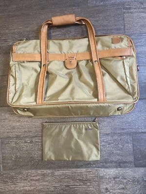 Vintage HARTMANN 3 Compartment Nylon Leather Belt Carry On Duffle Bag 21" - Image 1 of 4