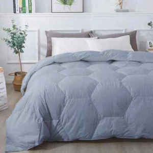 Unbranded Unbranded Comforter 90"x106" Round Warmth Light Blue King Down Indoor - Picture 1 of 3