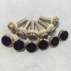 Piezas de reparación trompeta 6 piezas botón dedo + 6 piezas vástago - Imagen 1 de 6