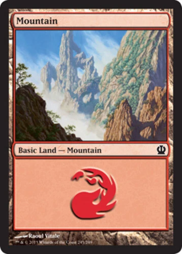 Mountain (245) - Foil ~ Lightly Played Theros MTG Magic UltimateMTG Land Card - Image 1 of 1