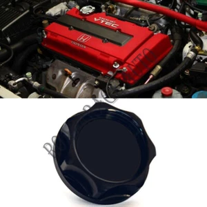 Tapa de filtro de aceite de motor negro para Honda Acura bola de aluminio Mugen - Imagen 1 de 2