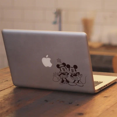 Disney Retro Mickey Minnie Vinyl Decal Sticker for Macbook Air Pro Laptop - Image 1 of 4