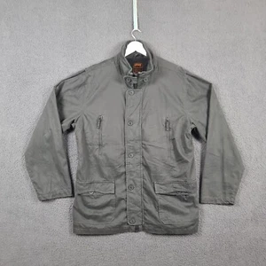 SCHOTT Jacket Mens XL Black Military Field Coat Utility Cotton Canvas Insulated - Picture 1 of 12