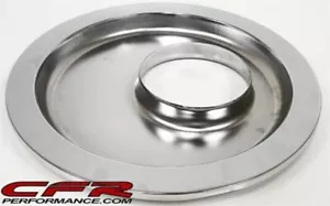 For Chevy GM 14" Air Cleaner Base 5-1/8" Neck Flat Off Set Round Chrome HEI TBI - Foto 1 di 1