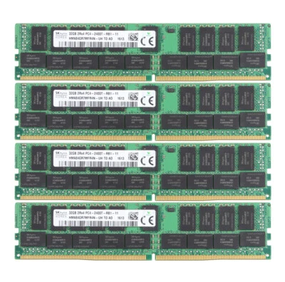 SK Hynix HMA84GR7MFR4N-UH DDR4 RAM 4x 32GB PC4-2400T-RB1-11 REG-ECC DIMM Memory - Image 1 of 4