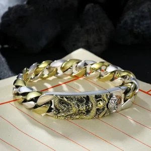 HX New Tyrannosaurus Brand Bracelet for Men'S Retro High End Sensation Zodiac Tr - Picture 1 of 13
