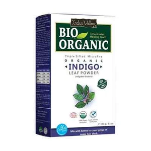 IndusValley Bio Organic 100% Herbal Indigo Powder for Natural Hair Coloring 100G - Picture 1 of 5