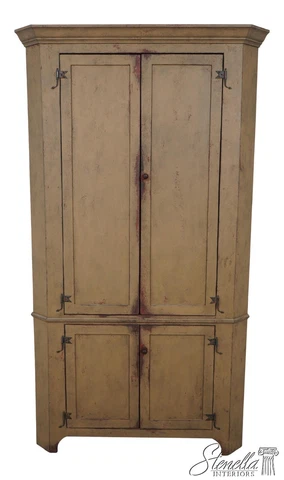L60554EC: J.MURPHY Hand Crafted Painted Country Corner Cabinet	 Cover
