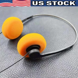 Wired Headphones Lightweight Stereo Foam Over Ear Headsets Noise Reduction - Picture 1 of 11