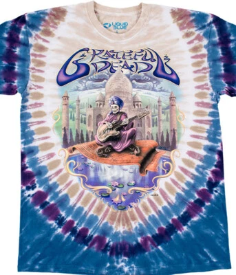 GRATEFUL DEAD-CARPET RIDE-Skeleton TIE DYE T-SHIRT S-M-L-XL-XXL, 6X Garcia,Lesh - Image 1 of 4