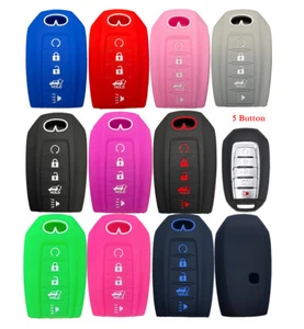 Funda Silicona Llavero Inteligente Control Remoto 5 Botones Fit Infiniti QX80 QX60 QX55 - Imagen 1 de 15