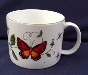 Tabletops Unlimited Schmetterlingsmuster Kaffeebecher Übergröße groß Suppentasse Tasse - Bild 1 von 4