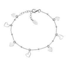 AMEN Womens Bracelet BRLACUCUB1 925% Silver Hearts
