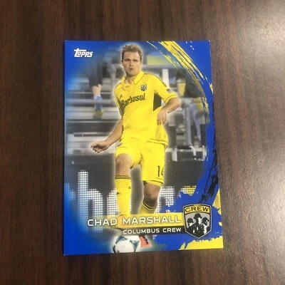 Chad Marshall SSP # 50/50 2014 Topps MLS Blue Parallel Columbus Crew - Image 1 of 2
