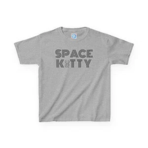 Space Kitty Kinder T-Shirt - süßes Katzenshirt, Jugend T-Shirt, lustiges Geschenk für Kinder, Weltraum - Bild 1 von 21