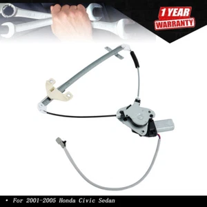 741-745 Rear Right Power Window Regulator For Honda Civic 2001-05 Sedan w/ Motor - Picture 1 of 10