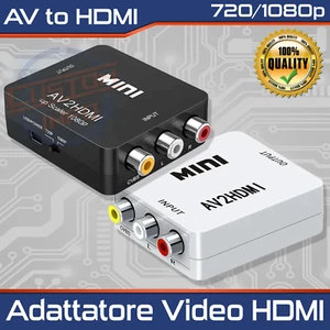 Adattatore HDMI, RCA to HDMI,WII-Convertitore Audio 720 1080P Supporta PAL/NTSC - Imagen 1 de 17