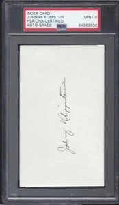 JOHNNY KLIPPSTEIN, 1959 LOS ANGELES DODGERS W.S. CHAMPION, PSA/DNA MINT 9 - Picture 1 of 1