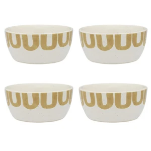 4x Ecology Nomad Stoneware Glazed Noodle/Ramen/Soup Serving Bowl 15x7cm Amber - Picture 1 of 3