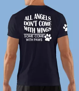 Camiseta negra, All Angels Don't Come With Wings, Algunos tienen patas, 100% algodón - Imagen 1 de 5
