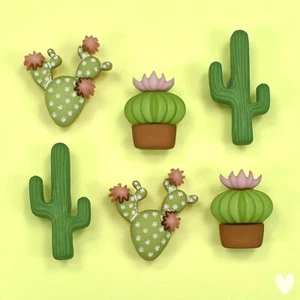 DRESS IT UP Buttons In the Desert 11385 - Cacti Flowers Embellishments - Picture 1 of 4