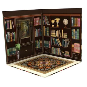 1:12 Backdrop Scene Model Diorama Background Display Study Room - Picture 1 of 4