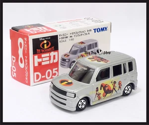 TOMICA D-05 DISNEY THE INCREDIBLES TOYOTA bB 1/60 TOMY 5 DIECAST CAR NEW SILVER - Picture 1 of 5