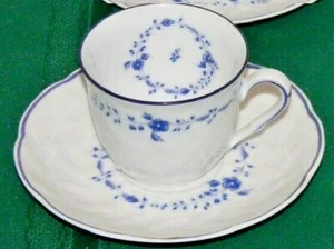 Bernardaud Limoges Vannerie Hortense Demitasse taza y platillo DOS (2) Francia - Imagen 1 de 4