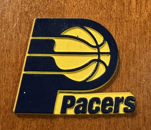 Vintage INDIANA PACERS NBA ABA RUBBER Basketball FRIDGE MAGNET Standings Board Cover