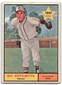 Ray Rippelmeyer 1961 Topps #276 radiocontrol RS Cincinnati rojos **PROBLEMA DE ESPALDA POBRE ARRUGADO* - Imagen 1 de 2