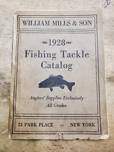1928 William Mills & Son Fishing Tackle Catalog, Park Place New York City Store - Imagen 1 de 24