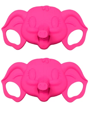 Baby Teether - Pink Elephant - Safe/Soft/Teething Relief - Baby Toy - LOT of 2 - Image 1 of 4