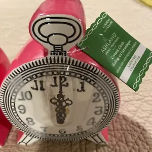 Color Pop ASHLAND Spring Printemps Ceramic Clock - NEW WITH TAGS 2 Faces Unique - Picture 1 of 17