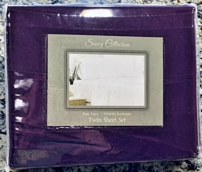 Juego de Sábanas Doble Abergina Berenjena Púrpura Microfibra Colección Saboya NUEVO  Foto 1 de 3
