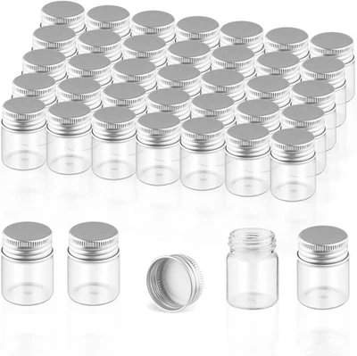 40 Pack 15Ml Empty Glass Jars Screw Aluminum Caps 0.5Oz Mini Cosmetics Container - Image 1 of 4